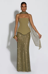Allaire Maxi Skirt - Sage
