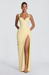 Elara Maxi Dress - Lemon