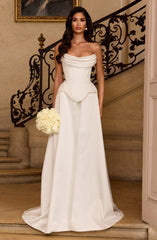 Neri Skirt Train - Ivory