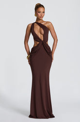 Onyx Maxi Dress - Plum Brown