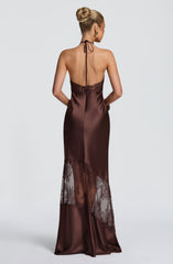 Agnetha Maxi Dress - Plum Brown