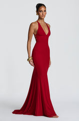 Olenia Gown - Deep Red