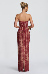 Tamara Maxi Dress - Burgundy