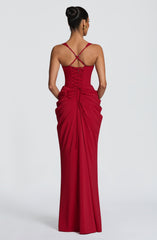 Lucille Maxi Dress - Deep Red