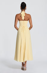 Hayden Midi Dress - Lemon