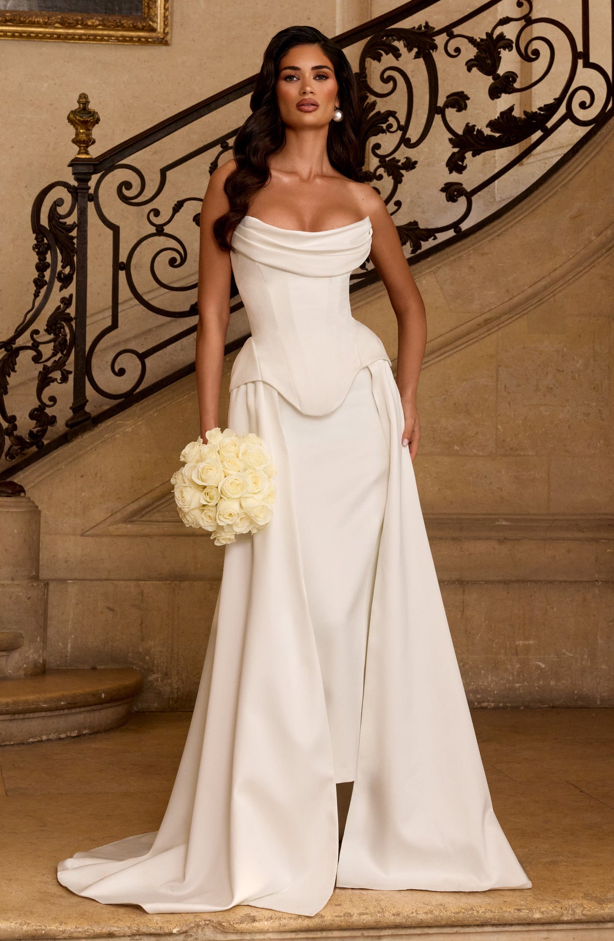 Neri Skirt Train - Ivory