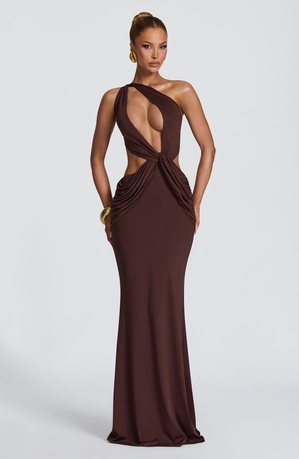 Onyx Maxi Dress - Plum Brown